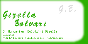 gizella bolvari business card